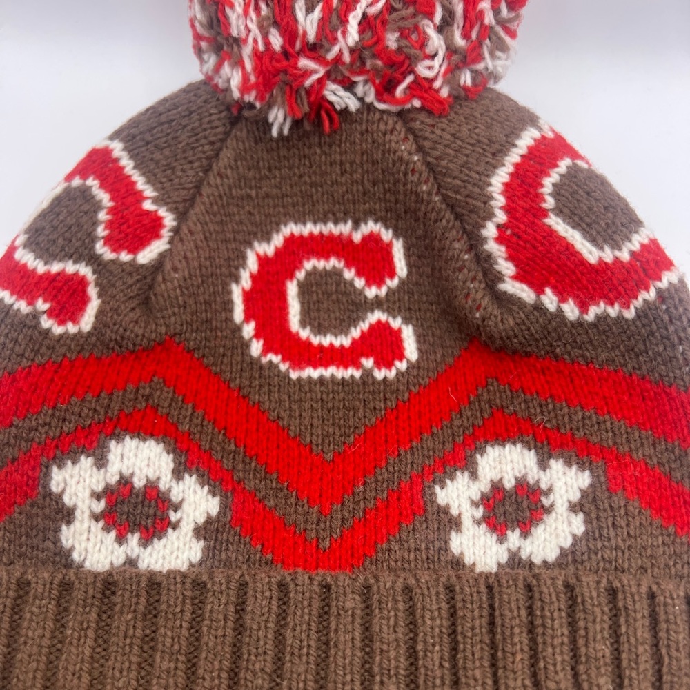 NWT Coach Fair Isle Print Knit Beanie - Picture 3 of 15